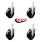 Service Caster 4 Inch Hard Rubber Wheel Swivel 7/8 Inch Square Stem Caster Set SCC-SQ20S414-HRS-78-4 - alternate 1